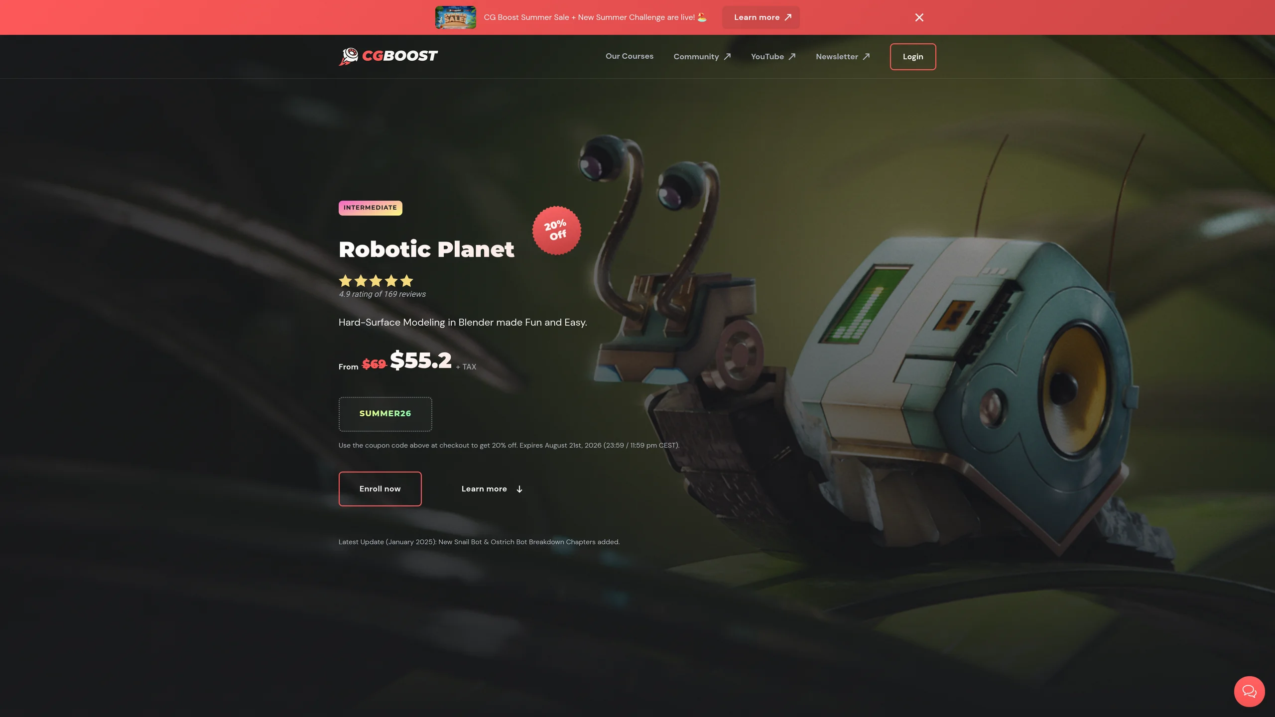 CGBoost Robotic Planet - hard-surface robot modeling in Blender